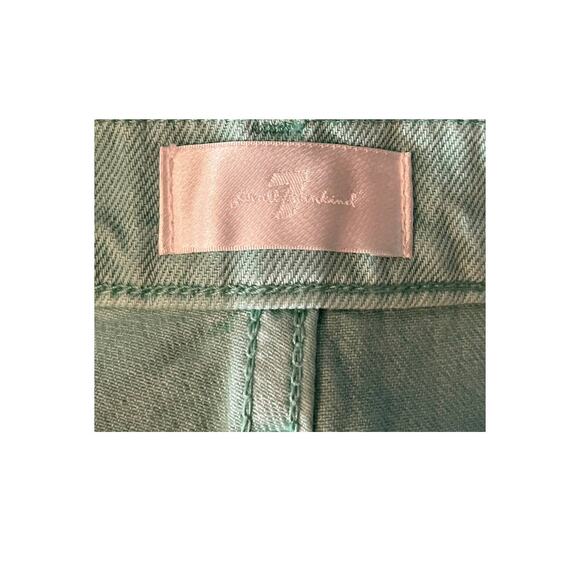 7 For All Mankind shorts Easy Ruby cut off denim green size 31 - Picture 4 of 5